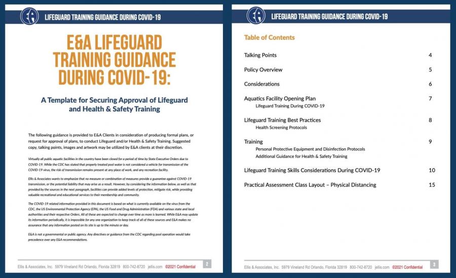 E&A lifeguard training guidance during COVID-19